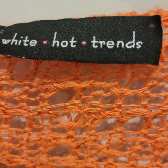 Marallis Canada Orange Floral Fashion Midi Dress With Matching Knit Cover Up  L - Picture 9 of 14